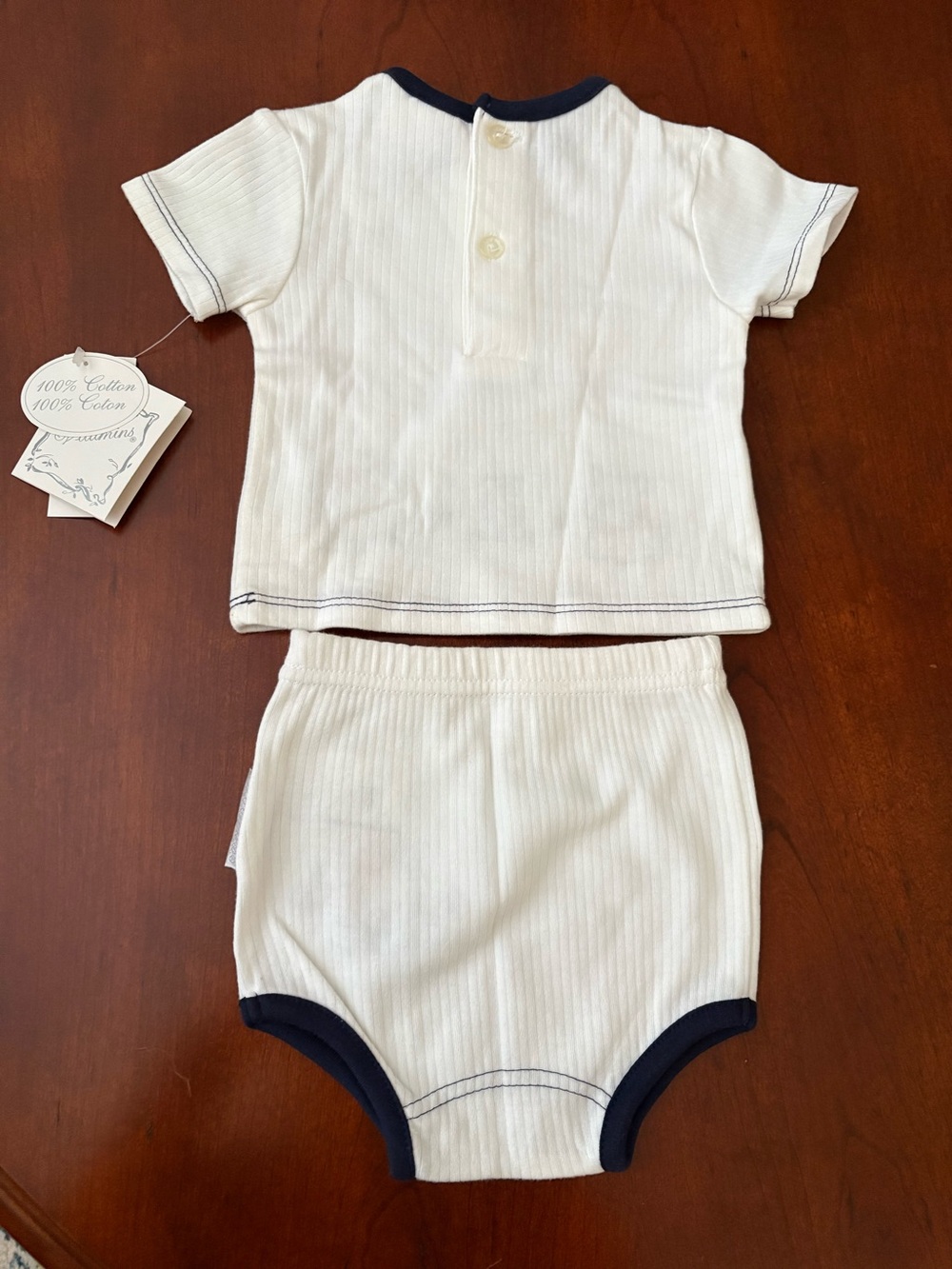 Vitamins Baby Vintage 1999 NWT 2-Piece Set 0-3M Best Buddies Bear Embroidered - Picture 4 of 7